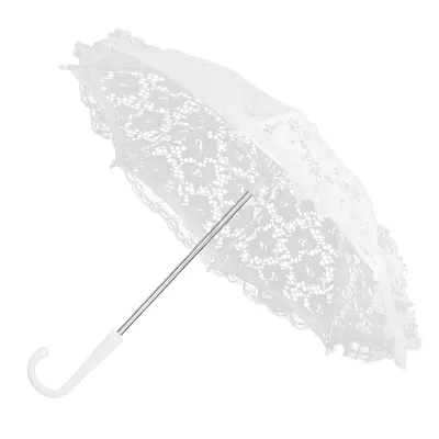 Image de Artisanat fleurs dentelle broderie parapluie enfants scène performance mini parapluie décoratif accessoires de décoration