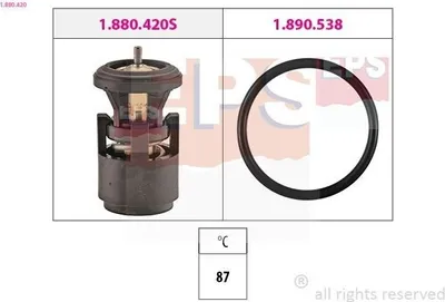 Produktbild von EPS Thermostat Kühlmittel 87°C für VW Golf VII Schrägheck (5G1, BQ1, BE1, BE2) Golf IV Schrägheck (1J1) GOLF VI (5K1) Golf V Schrägheck (1K1) POLO