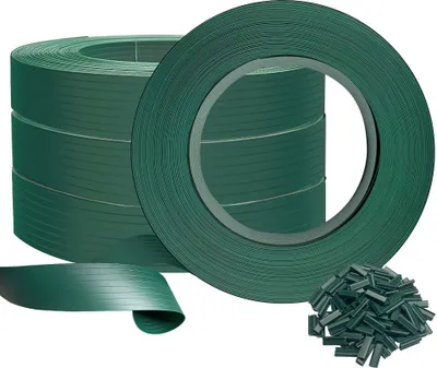 Immagine prodotto di Strisce frangivista VOUNOT® per recinzioni a doppia barra 300 m x 4,7 cm, recinzione frangivista in PVC con 600 clip, verde