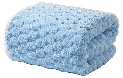 Obrázek produktu pro Koupací osuška, rychleschnoucí, z měkkého fleece, modrá, 70 x 140 cm