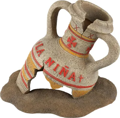 Productafbeelding van Aqua D'ella Amfoor La Niña aquariumornament 21x17,2x17,5 cm | schuilplek voor vissen 21x17,2x17,5cm