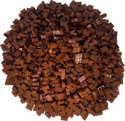 Immagine prodotto di 500 pezzi pietre 1x2, rosso-marrone