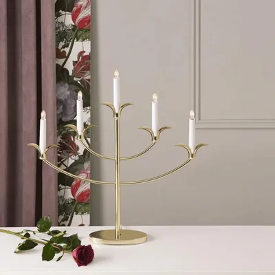 Produktbild von Best Season Fensterleuchter "Tilpi" 5flammig aus Metall, Farbe: gold, ca.52 x 53cm, 148-00