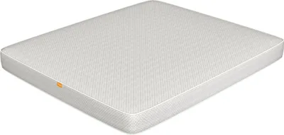 A white mattress is shown on a white background.