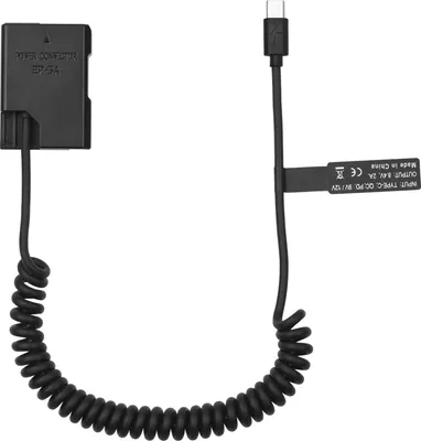 Produktbild von Andoer EN-EL14 Dummy Battery USB-C Coupler Adapter Dummy Battery Coupler mit USB Typ-C Feder Stromkabel Ersatz fuer Nikon D3100 D3200 D3300 D3400 D3500 D5100 D5200 D5300 D5500 DF P7100 P7700 P7800