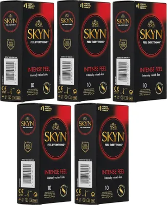 Produktbild von 50 Stück SKYN Intense Feel Kondome mit Extra Starken Noppen Skynfeel Latexfrei