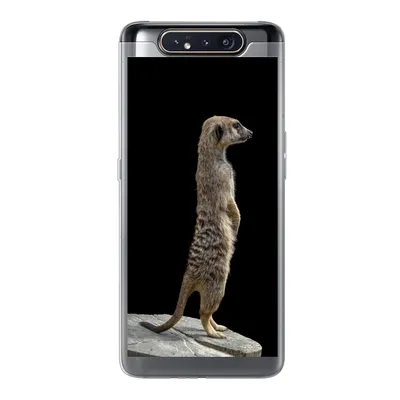 Produktbild von MuchoWow® Handyhülle Schutzhülle Hülle für Samsung Galaxy A80 Erdmännchen - Wilde Tiere - Schwarz Silikon Softcase Handy Hülle - Schutzdeckel