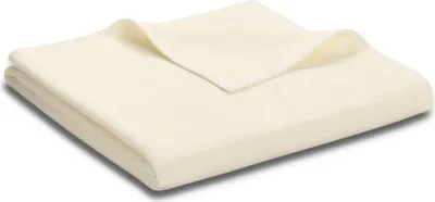 Produktbild von Biederlack Plaid mit Velourband-Einfassung Uno Baumwolle Farbe natur Größe 180 x 220