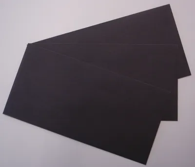 Produktbild von LYSCO® Umschläge-Set mit 10 Stück DIN lang Gmund transparente Briefumschläge Farbe schwarz haftklebend 100g/m² (UMS-125)