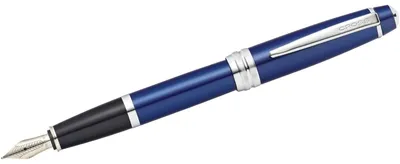 Produktbild von Cross AT0456-12MS, Blau, Kartuschenfüllsystem, Schwarz, Metall, Lack, Rundspitze