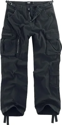 Produktbild von Black Premium by EMP Herren schwarze Cargohose "Army Vintage Trousers" mit seitlichen Einschubtaschen XL