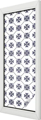 Obrázek produktu pro Vitrážová fólie na okno - 146x50 cm - vitrážový vzor - neprůhledná dekorativní fólie na ochranu soukromí - samolepicí, UV ochrana - rostlinný motiv