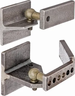 Image de Alberts 411725 Ferrure de porte levante pour portes métalliques, pour terrains irréguliers, pièces de la ferrure : acier brut, surface : articulation angulaire à bille