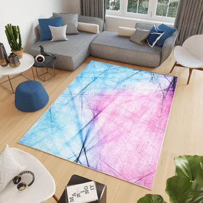 Immagine prodotto di Tappeto Tapiso TOSCANA Moderno Rosa Blu Soggiorno OEKO-TEX 120 x 170 cm