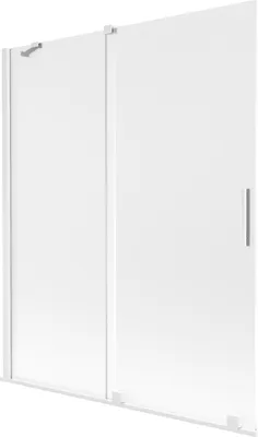 Produktbild von Mexen Velar Badewannenwand 2-flügelig verschiebbar 140 x 150 cm, matt, weiß - 896-140-000-31-20