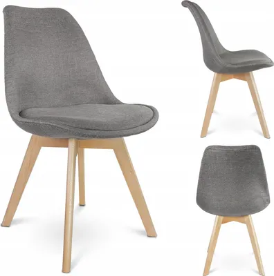 Productafbeelding van JUMI ergonomische, comfortabele ALTA keukenstoel, geschikt voor woonkamer en eetkamer, grijs
