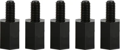 Imagen del producto de 100 piezas de separadores de plástico de nylon, hexagonales, macho y hembra, con cabeza redonda, en tamaños M2, M3 y M4