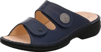 Produktbild von FINN COMFORT Sansibar Damen Pantolette blau Glattleder - Größe: 38