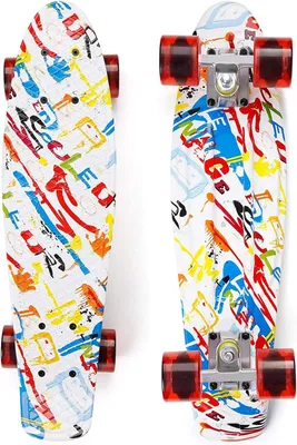 Produktbild von Skateboard 22*6inch Komplette Cruiser Skateboard ABEC 7 Kugellager für Kinder Anfänger