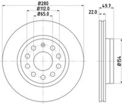Produktbild von 2x HELLA 8DD 355 127-991 Bremsscheibe Vorderachse