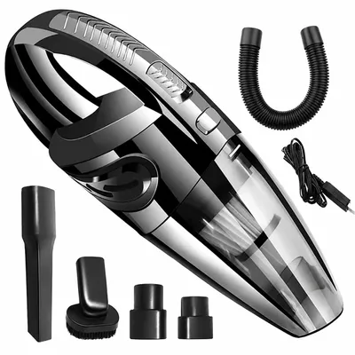 Produktbild von Handstaubsauger Akku 120W, Mini Staubsauger Kabellos für Auto Haushalt, Nass Trockensauger, Waschbarer HEPA Filter, USB Ladegerät, Zubehör