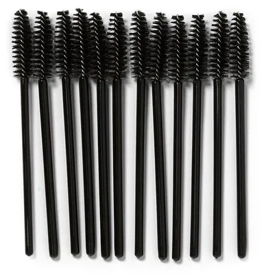 Produktbild von Technique Pro Wimpernbürsten Set Schwarz, 10 Stück - Mascara Bürstchen für Wimpernverlängerung und Augenbrauen