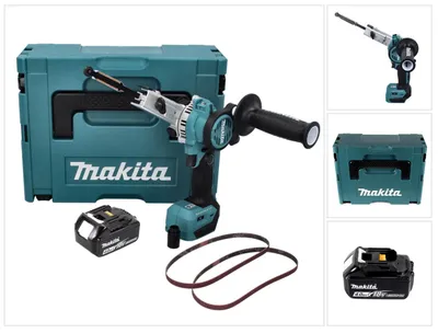 Immagine prodotto di Lima a nastro a batteria Makita DBS 180 M1J 18 V 9 x 533 mm senza spazzole + 1x batteria ricaricabile 4,0 Ah + Makpac - senza caricabatterie