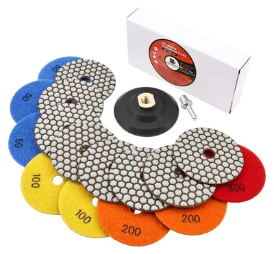 Obrázek produktu pro Sada 8 leštících podložek Droog Diamant o průměru 10 cm (4 palce) určených pro leštění žuly a mramoru