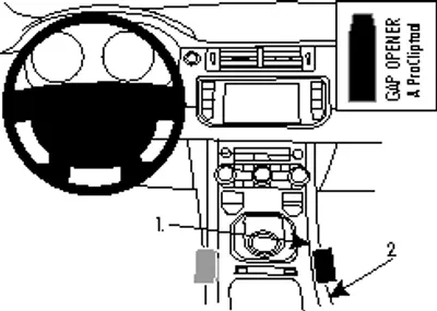 Produktbild von Brodit ProClip Fahrzeughalter 834703 - Konsolenbefestigung - Land Rover Range Rover Evoque 12-18