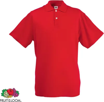 Produktbild von Fruit of the Loom Original Herren-Polo Shirt Rot XXL
