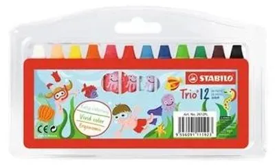 Obrázok produktu pre Olejové kriedy, STABILO, 12 rôznych farieb