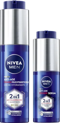 Produktbild von NIVEA MEN Anti-Age Gesichtspflege Set Power Serum 30ml Feuchtigkeitscreme 50ml