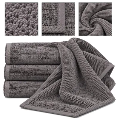 Produktbild von Handtuch - Badetuch - Grau - 50x100cm - Baumwollhandtuch - 400 g/m²