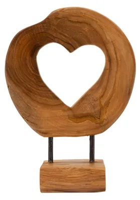 Image de Mauro Ferretti sculpture Hasi bois de teck 20x10x28 cm marron
