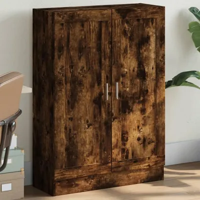 Image de Bibliothèque chêne fumé 82,5x30,5x115 cm bois composite