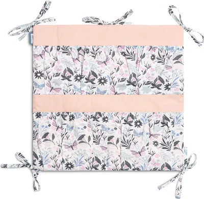 Produktbild von SENSILLO Kinderbett-Organizer Funktionelle Dekoration 47x47 cm - Schmetterlinge Rosa