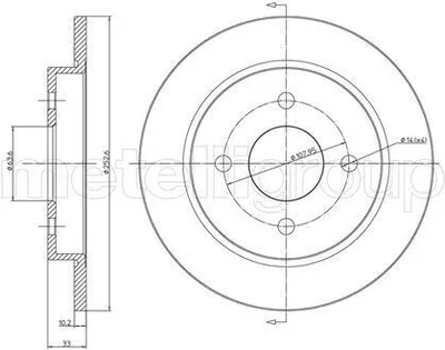 Produktbild von 2x METELLI Bremsscheibe 23-0542C für FORD Fiesta Mk6 Schrägheck (JA8 JR8)