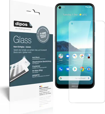 Produktbild von 2x Schutzfolie für Nokia 45385 - Anti-Shock 9H Folie dipos Glass Kunststoffglas