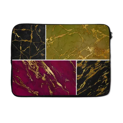 Produktbild von MuchoWow® Laptop Hülle 13 Zoll Marmor - Gold - Luxus Laptoptasche - Laptophülle - Sleeve - Rundumschutz