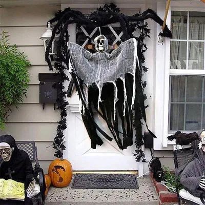 Obrázek produktu pro Halloween Závěsný kostlivec duch Halloween dekorace Závěsný lebka horor duch pro domácí vstupní dekorace vnitřní venkovní dekorace