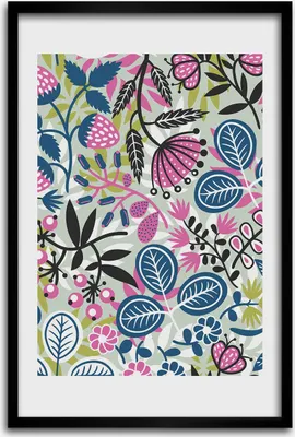 Produktbild von Bild - Bilderrahmen - 40 cm x 60 cm - MDF - Rahmen - Wandkunst - Blumen