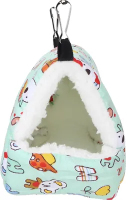 Image de Hamac d'hiver vert pour hamsters, lit suspendu douillet, nid pour petits animaux tels que les écureuils, les écureuils volants, les lapins et les cochons d'Inde M
