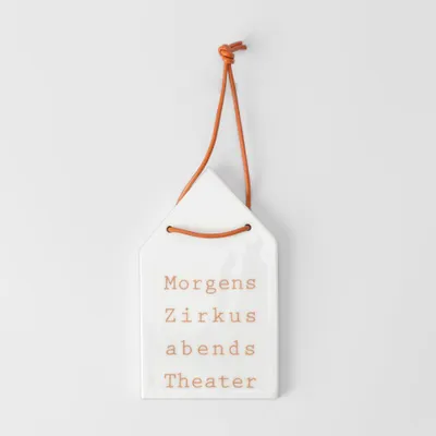 Produktbild von Wandhäuschen "Morgens Zirkus abends Theater"