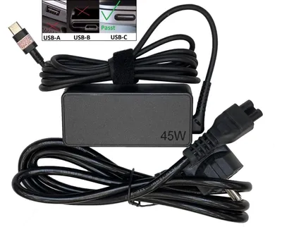 Produktbild von 45W Typ USB-C Laptop Charger Ladegerät kompatibel mit Dell XPS Asus Chromebook MacBook Pro