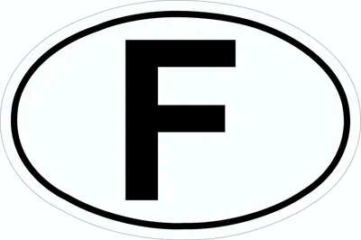 Produktbild von Aufkleber F-Schild 115 x 170 mm Fanartikel