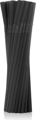Produktbild von 500 Mehrweg Plastik Trinkhalme / Strohhalme schwarz flexibel 21 cm Ø 5 mm