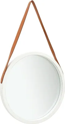 Obrázok produktu pre Nástenné zrkadlo s popruhom biele 50 cm