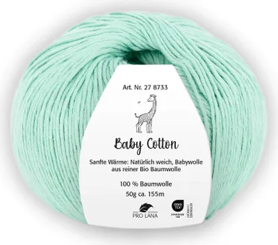 Produktbild von Pro Lana BABY Baumwolle 50 g 100 % Baumwolle Babywolle speichelecht 155 m Farbe 070 - reseda