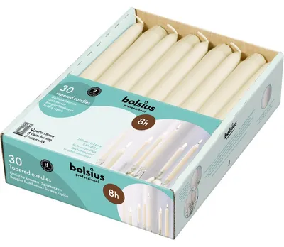 Obrázok produktu pre Bolsius: sviečky 245/24 balenie po 30 ks - slonová kosť