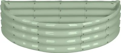 Produktbild von Halbrundes Hochbeet aus verzinktem Stahl – 120 cm x 60 cm – Grün